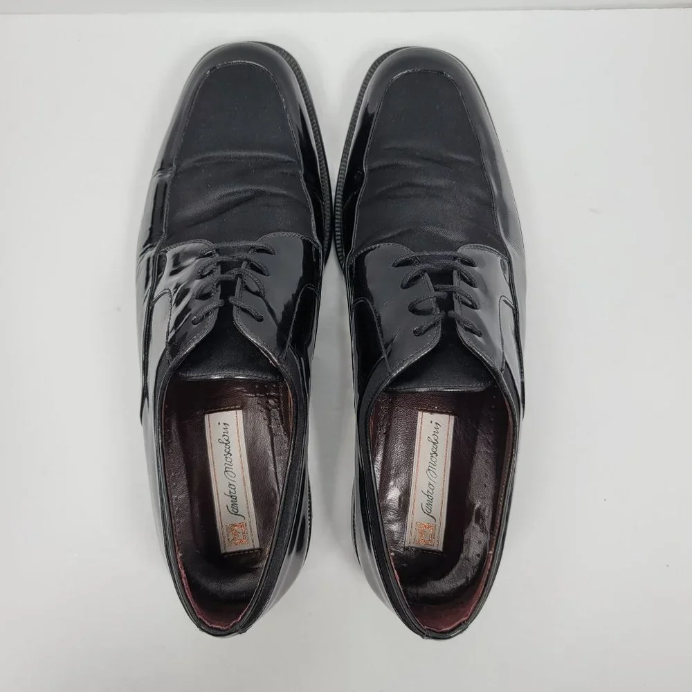 Sandro Moscoloni Crown Derby Oxfords Men's Black Leather Shoes US Size 11